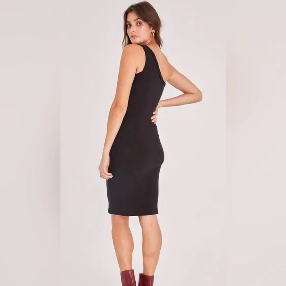 Project Social T Samira One Shoulder Rib Dress Medium - Picture 2 of 2